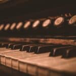 Keys on a church organ