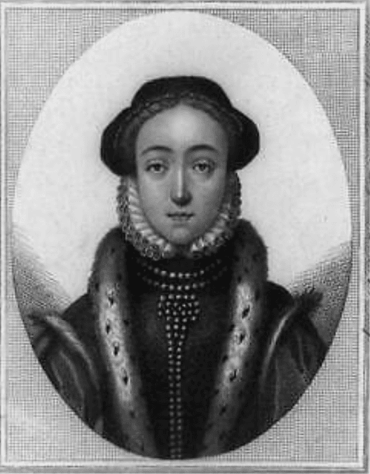 Drawing of Lady Jane Grey as teenager