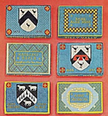 six kneelers, made by members of the congregation