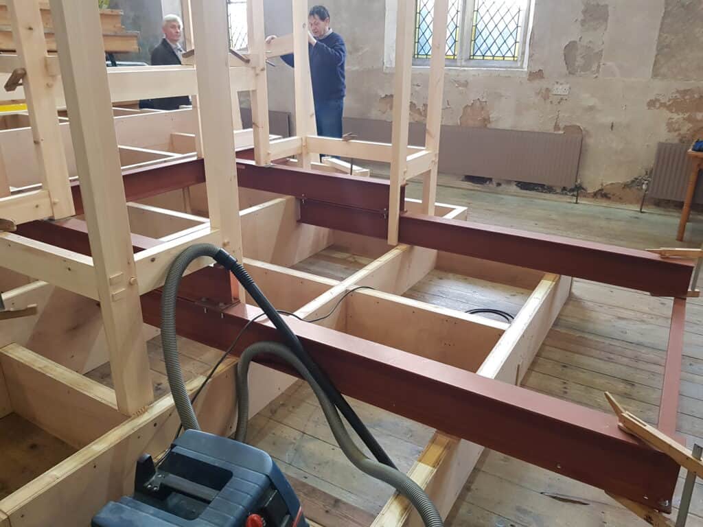 Sub structure and building frame have been put up in the workshop