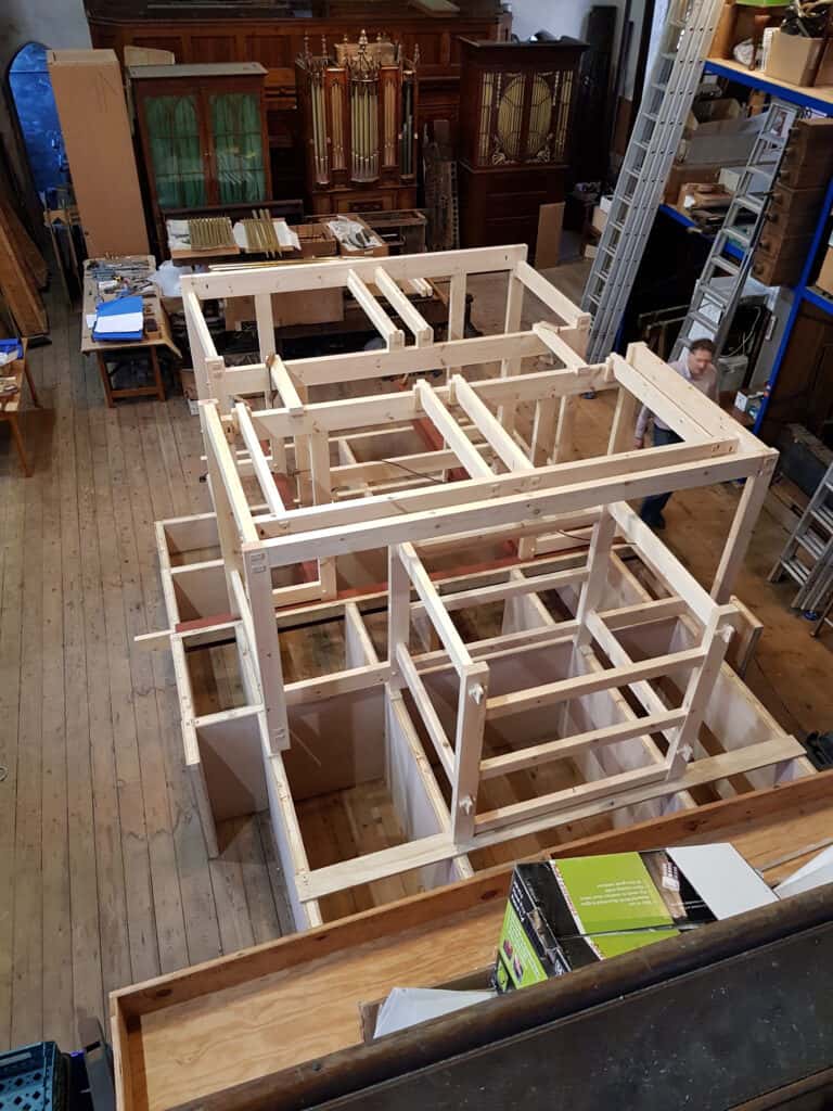 Sub structure and building frame have been put up in the workshop
