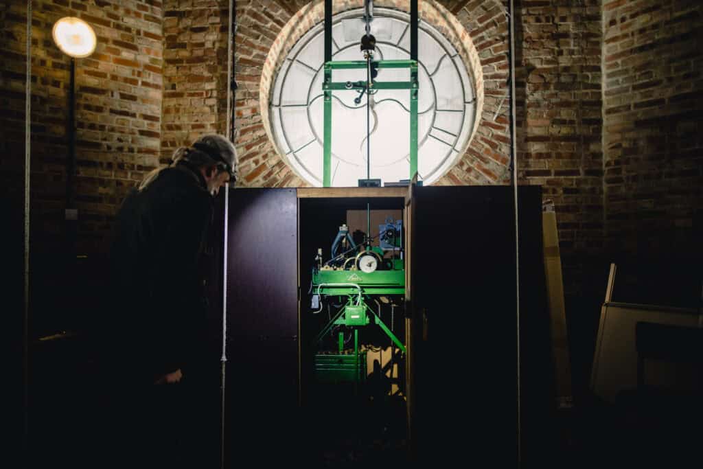 The bell mechanism in the tower