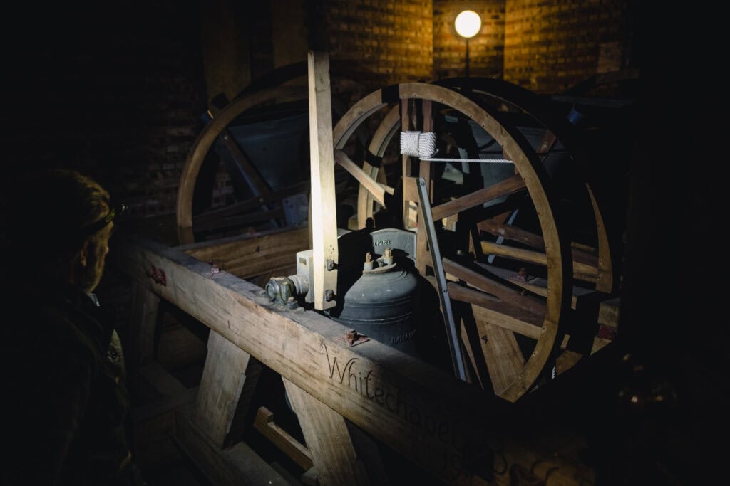 The bell mechanism in the tower