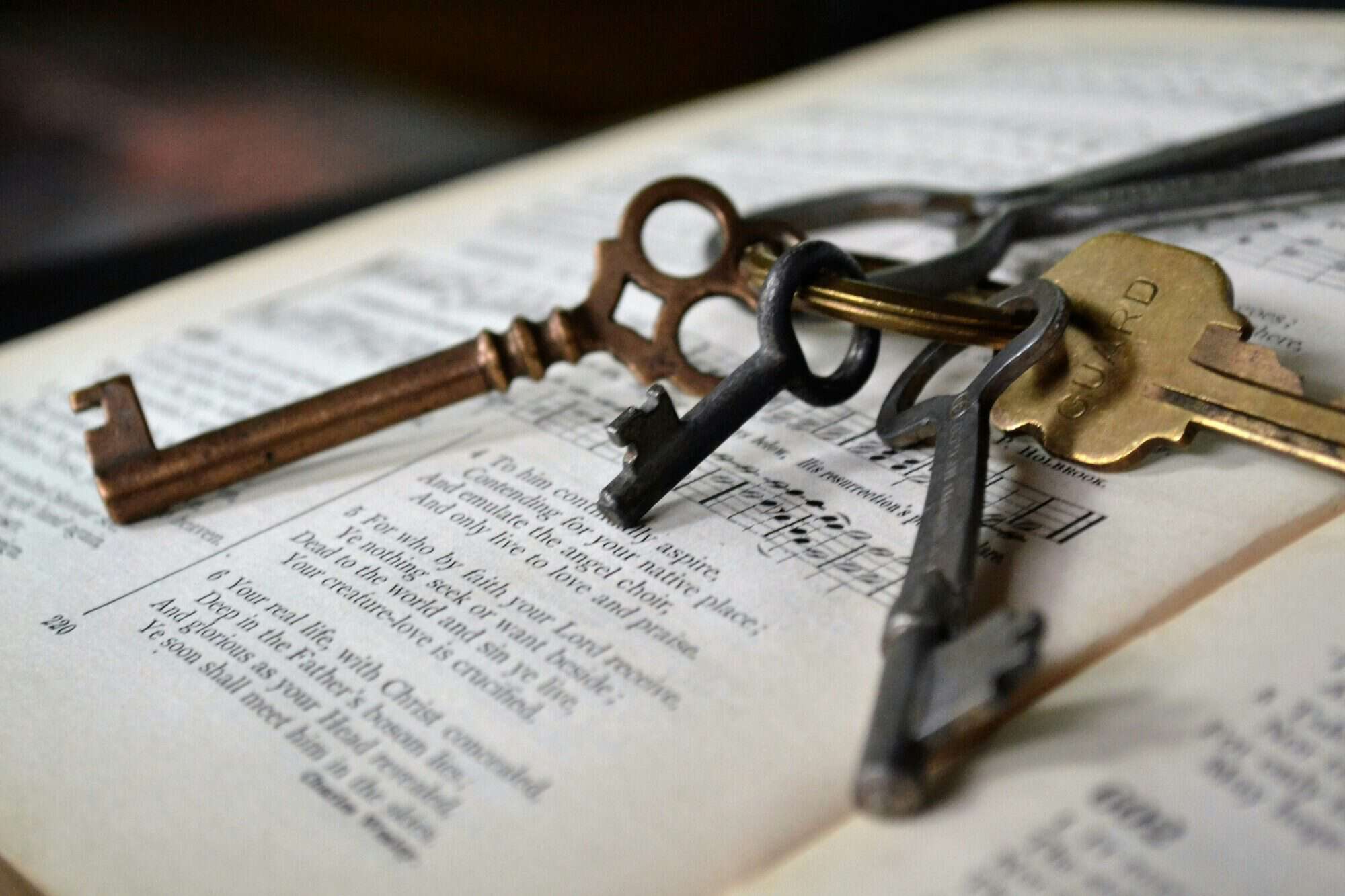 Keys on a bible